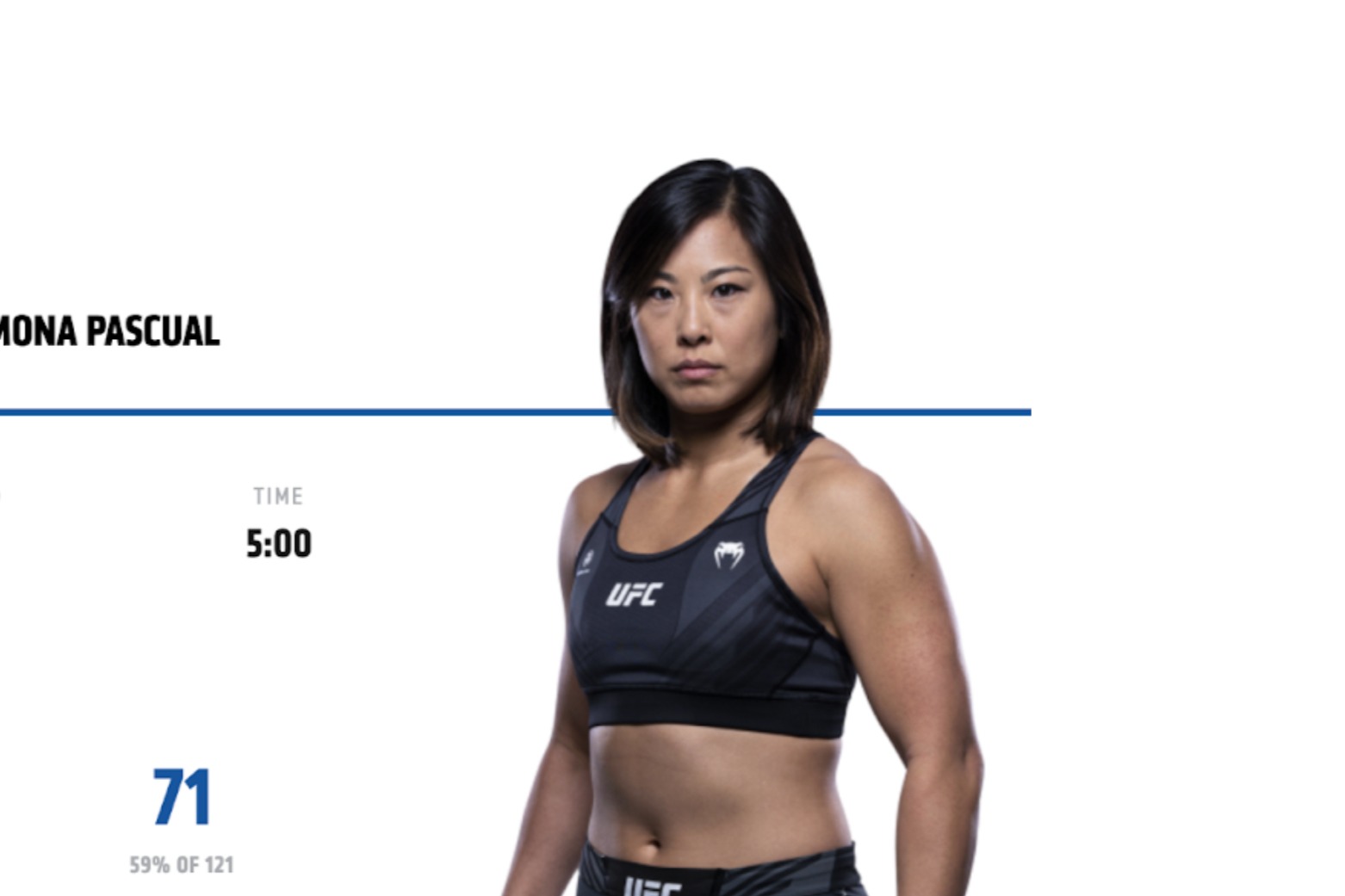 前香港欖球代表黃大菁
 成香港女子戰UFC第一人