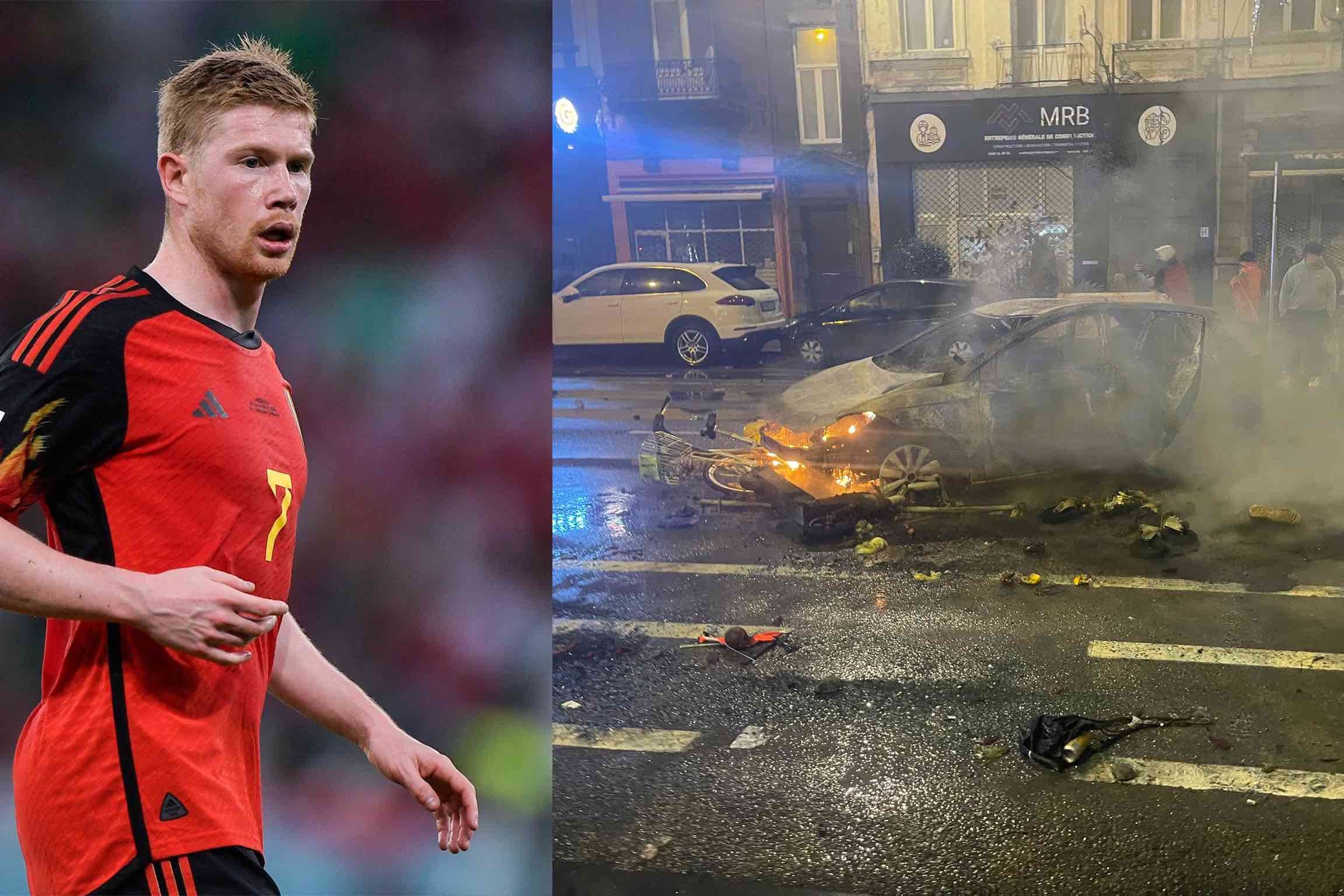 難忍世界盃爆冷不敵摩洛哥 比利時球迷首都騷亂燒車被捕