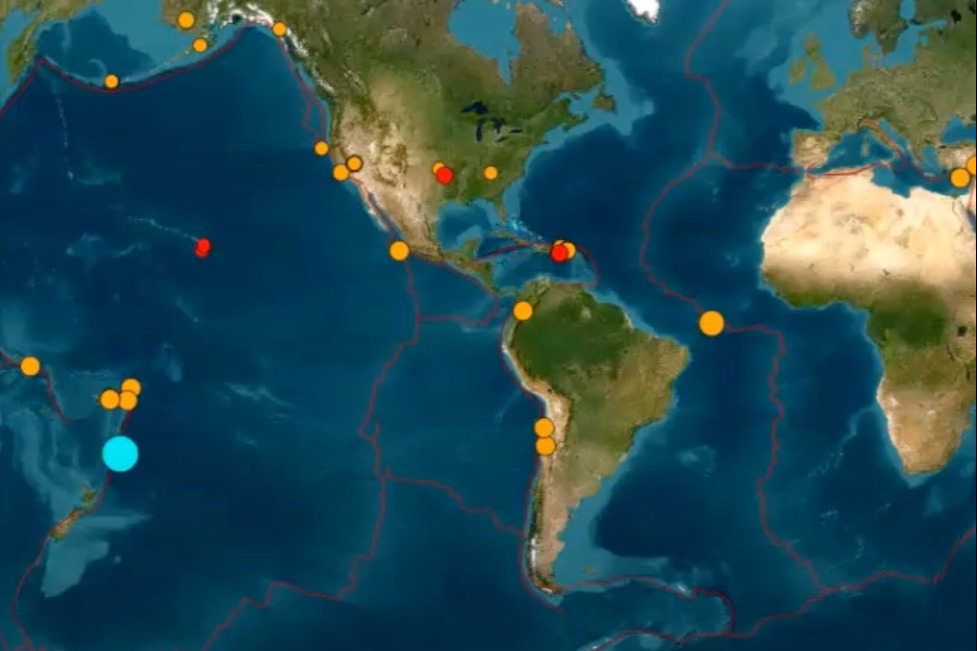 新西蘭克馬得群島7.1級地震 美國發海嘯預警 暫未錄傷亡