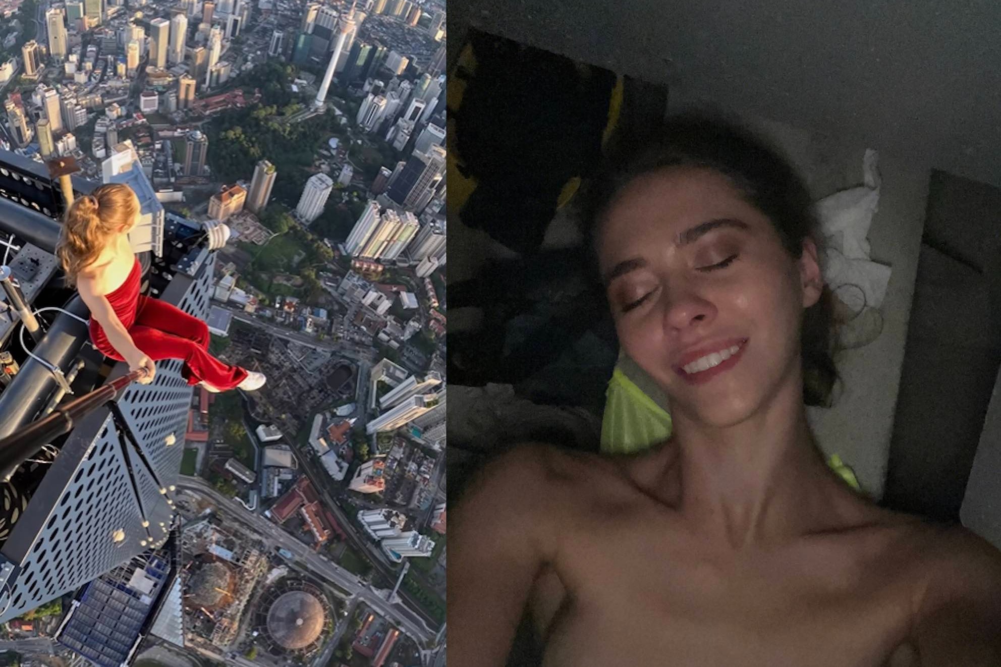 俄羅斯情侶又犯法擅闖全球第2高樓 「蜘蛛女」躲藏廿小時要全裸降溫