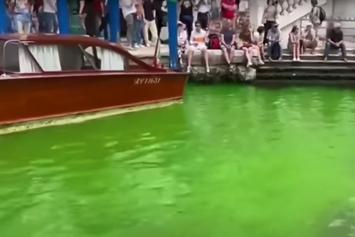 威尼斯運河「變綠」原因揭盅
 源於無毒螢光素測試實驗